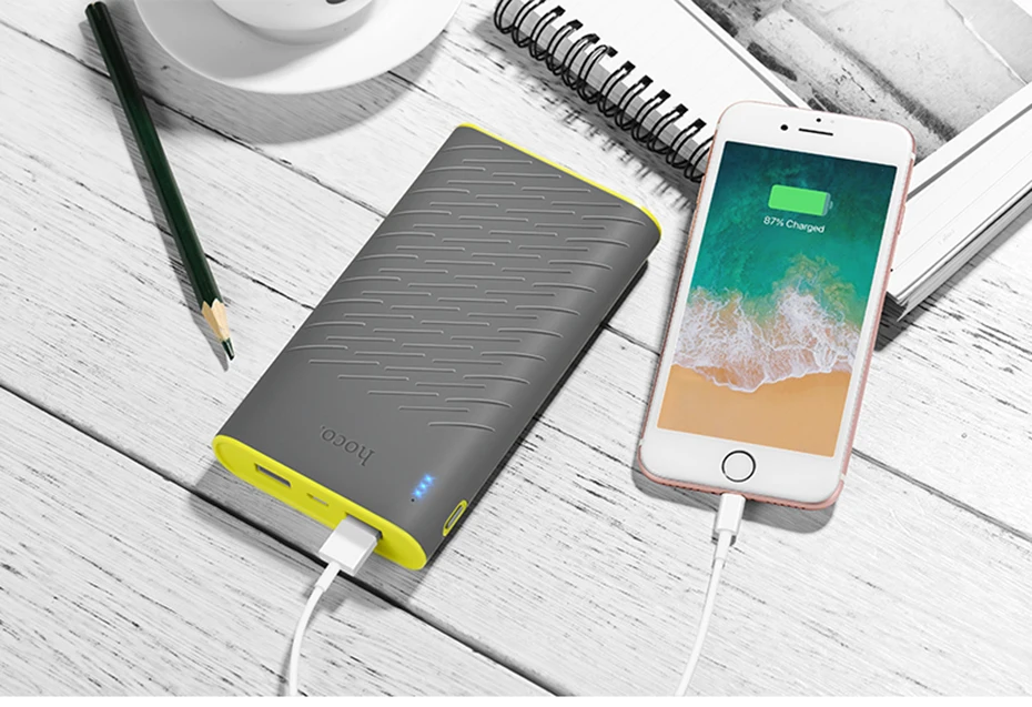 HOCO power Bank 20000 мАч Универсальный внешний аккумулятор портативное Внешнее зарядное устройство для iPhone X XS XR 8 Xiaomi 8 Dual USB Pover bank