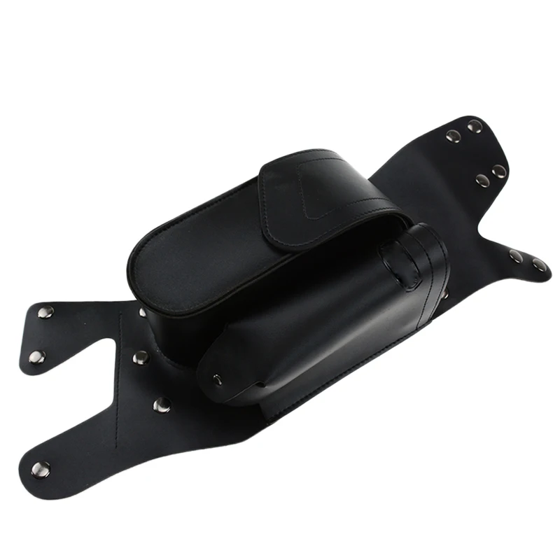 

New Left Side Waterproof Crash Saddlebag Guard Bar Bag With Water Bottle For Harley Touring Electra Glide FLHT FLTR FLHR