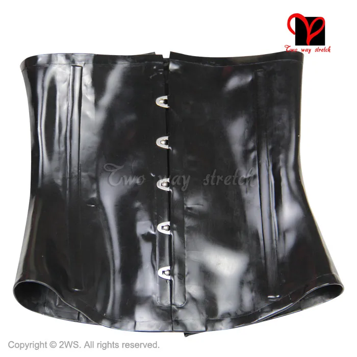 Сексуальные черные латексные корсеты резиновая корсажная Талия баскки бюстье
