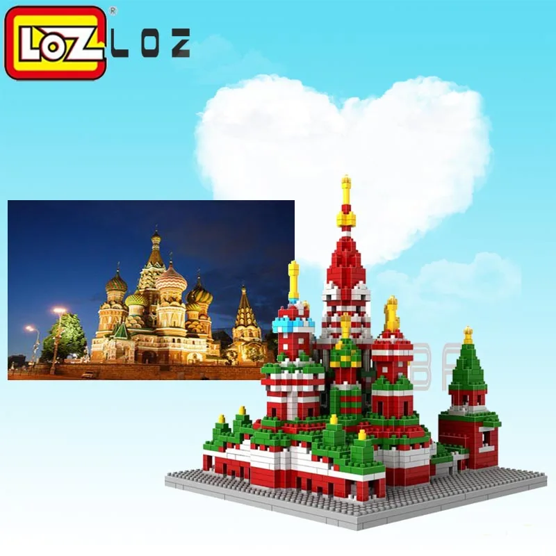 LOZ Architecture подарок для собора Василия серия алмазных блоков строительные блоки