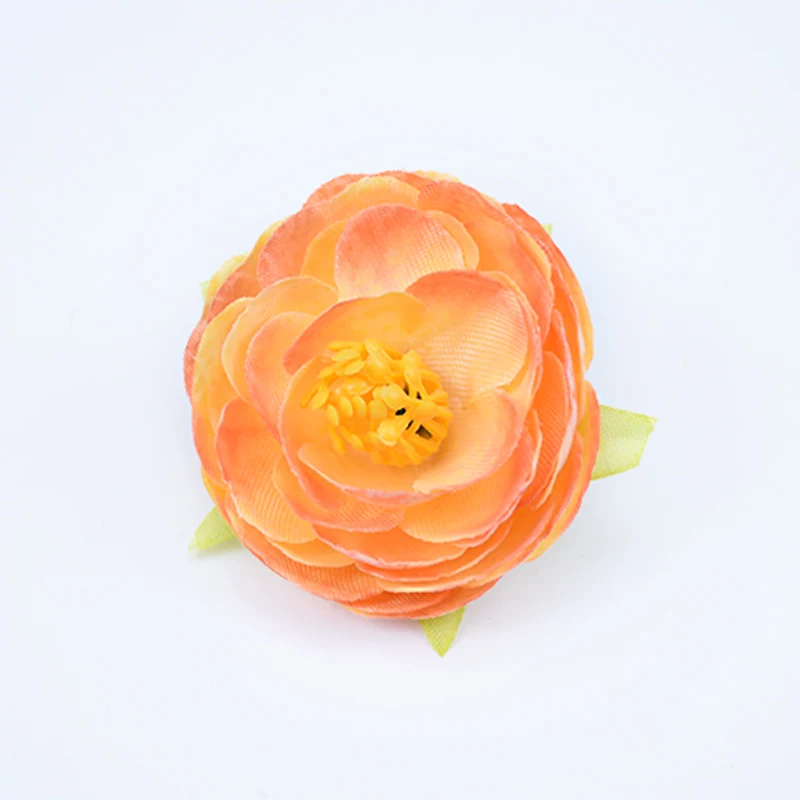 dark orange 5 см шелковые чайные бутоны, рождественские украшения для дома, свадьбы, сделай сам, скрапбук, цветы, искусственные растения, ненастоящие пластиковые цветы - Цвет: dark orange