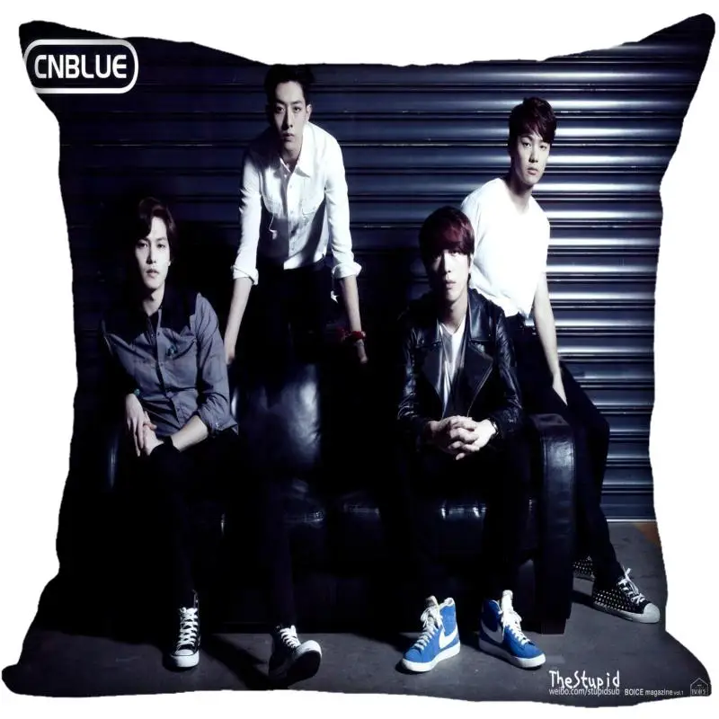 Корея-Pop CNBLUE квадратные шелковые атласные наволочки с принтом 35x35 см 40x40 одной