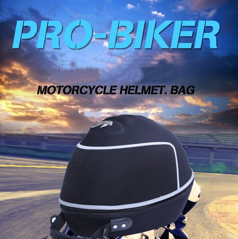 Pro-biker мотоциклетный шлем сумка на заднее сиденье багаж дорожная сумка инструмент хвост оборудование сумка мотоцикл путешествия чемодан чехол