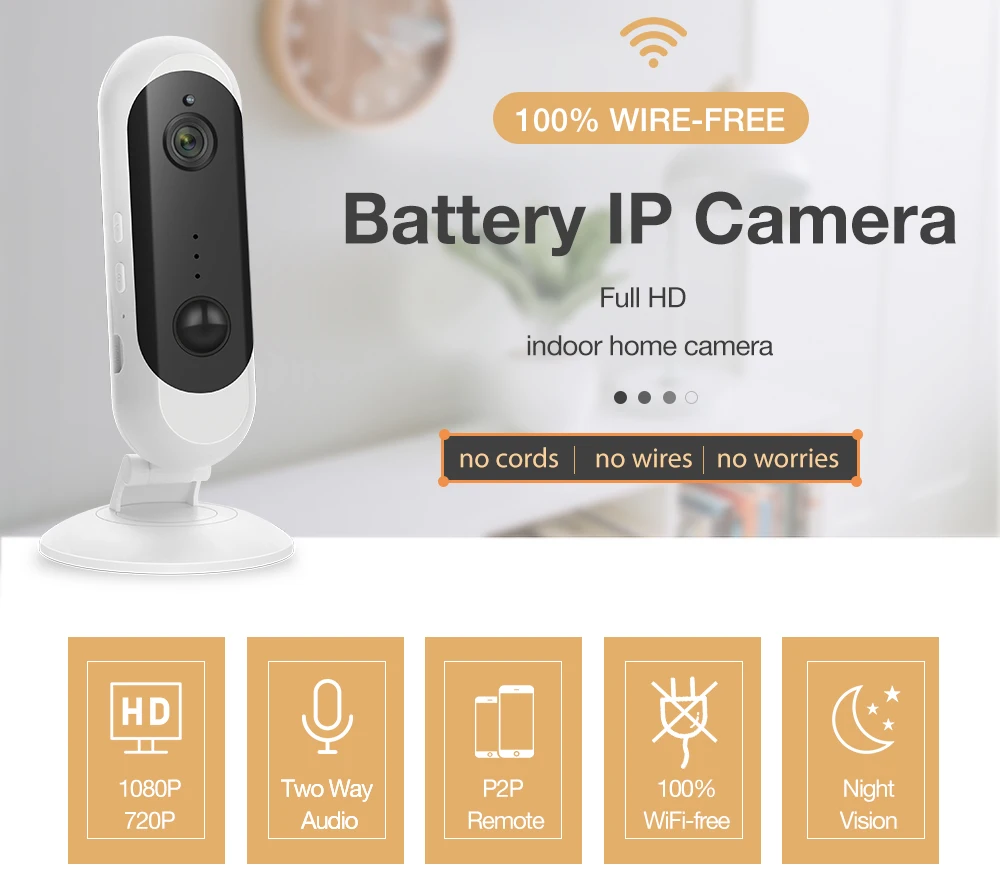 MISECU 1080P HD батарея IP камера WiFi беспроводная домашняя безопасность ночное видение перезаряжаемая сигнализация аудио низкая мощность мини IP камера