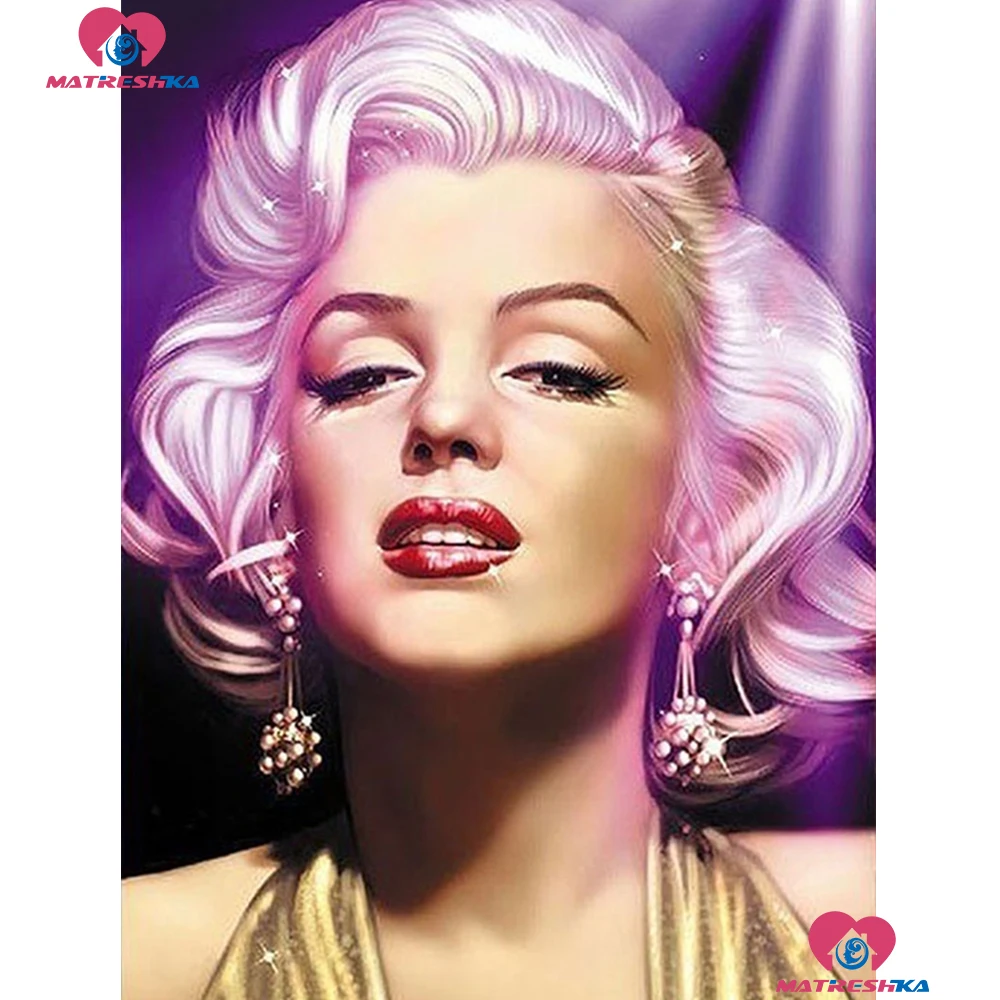 Marilyn monroe алмазная живопись вышивка полноформатные картины стразы Алмазная