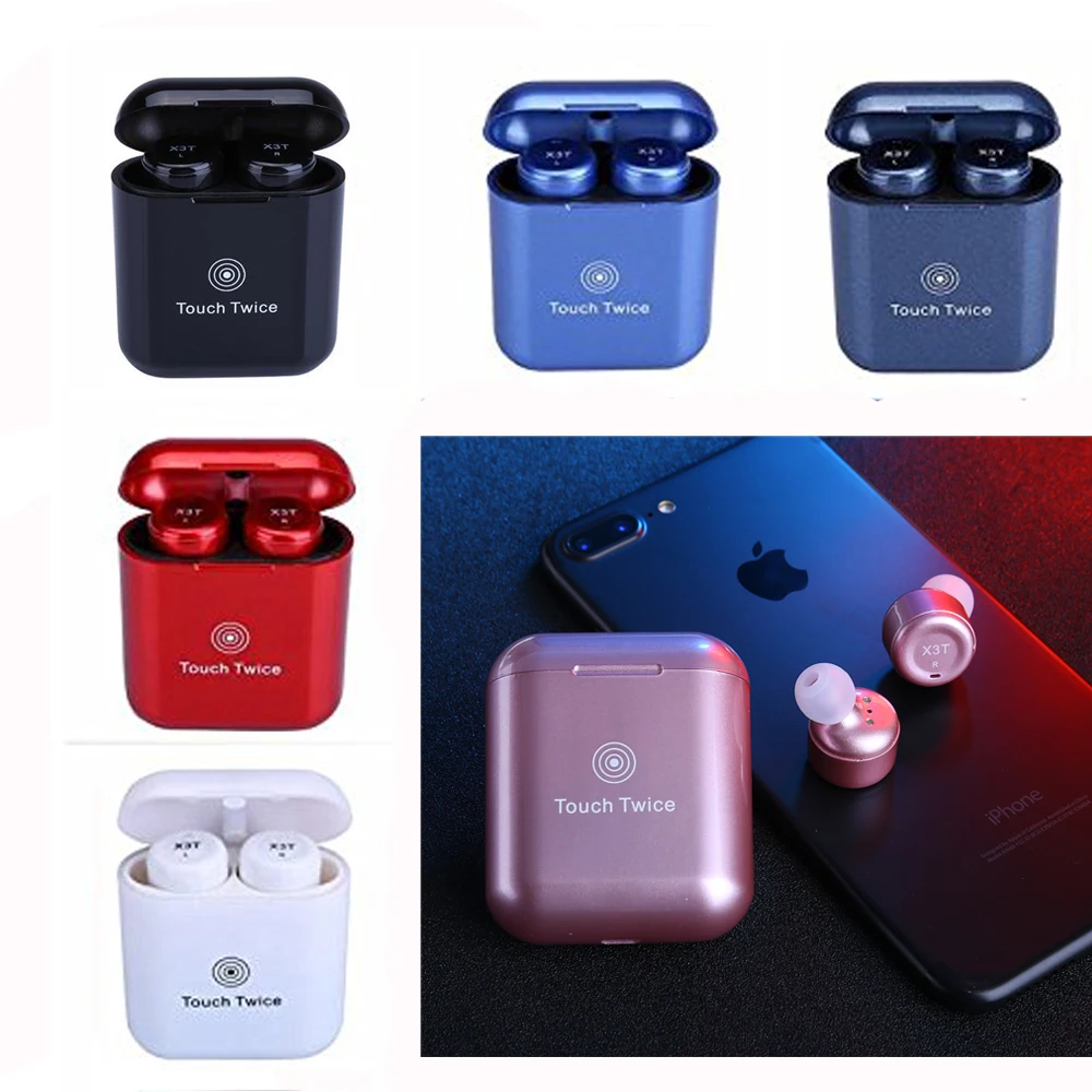 True Wireless Bluetooth 4 2 наушники вкладыши TWS с X3T мини стерео в ухо наушник 700 мАч заряда