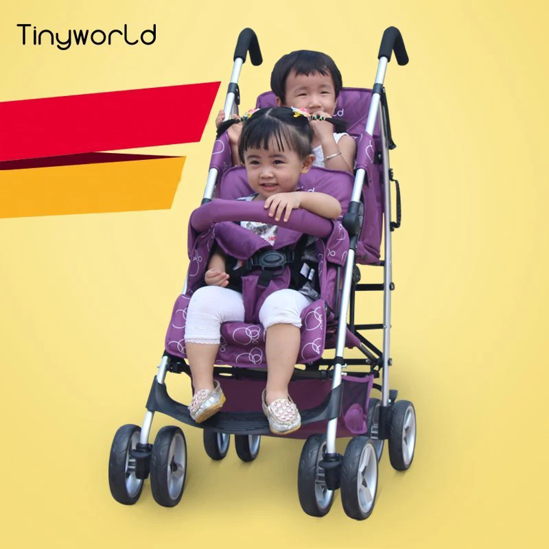 Детская коляска LEYBOLD twin портативная складная двойка можно сидеть и лежать 4 вида