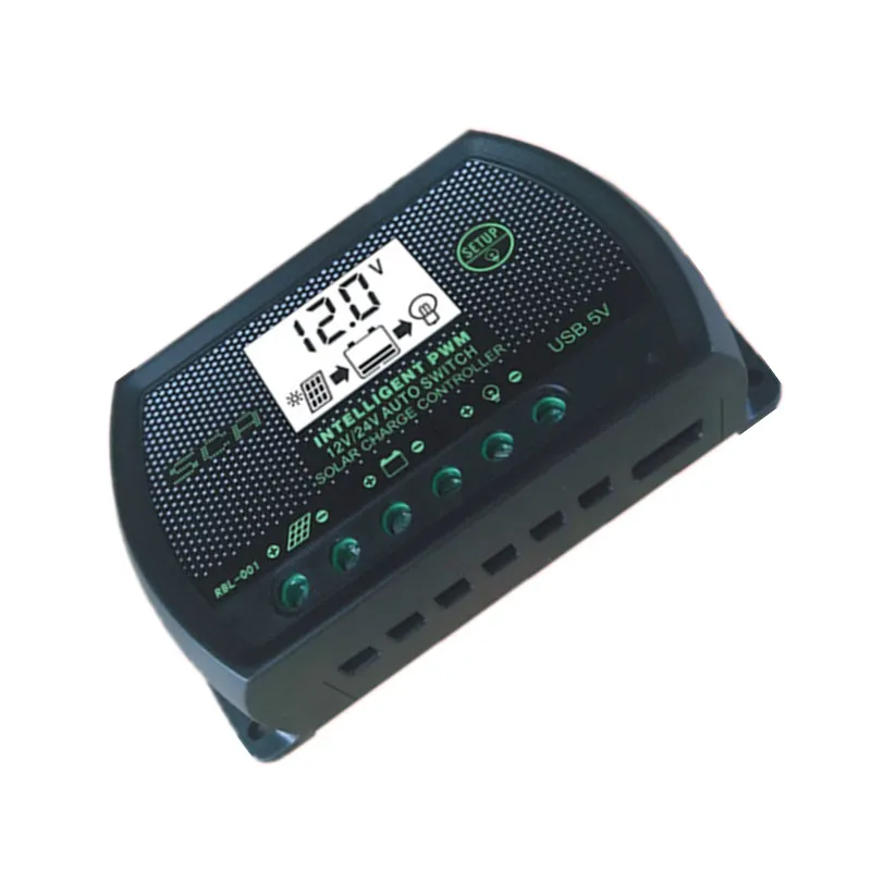 LCD Солнечный контроллер зарядки аккумулятора 12V24V30A солнечной уличной лампы
