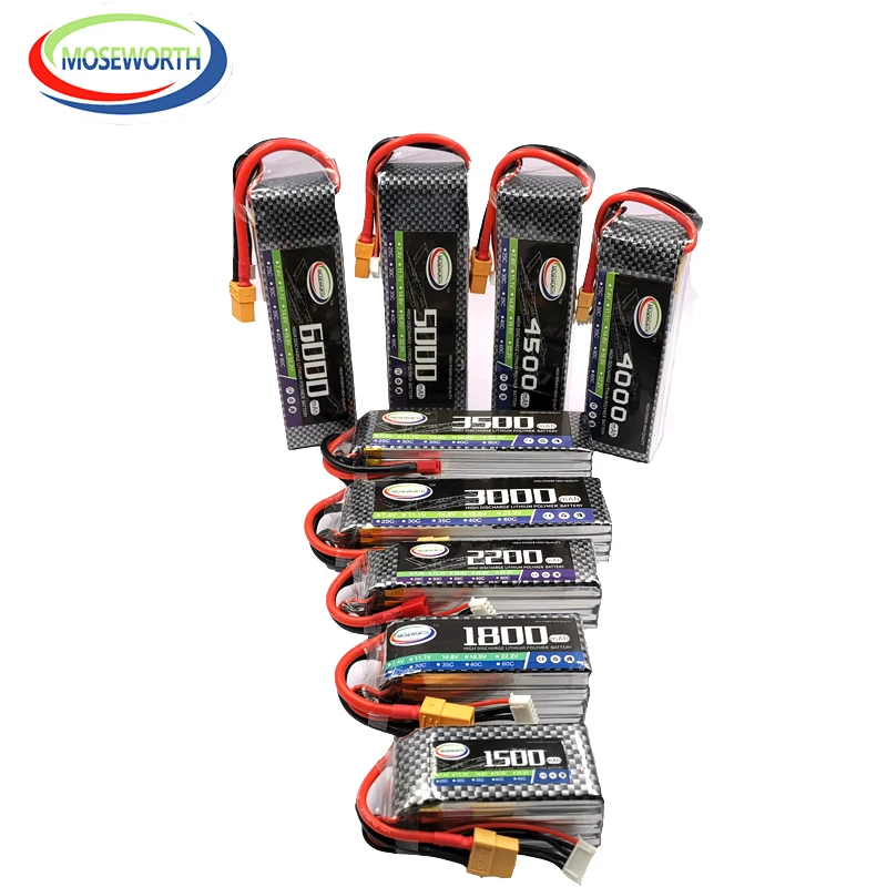 4S 14 8 V 1300 1800 2200 2600 3300 4500 5200 6000 мА/ч 30C 40C 60CCar LiPo Батарея для радиоуправляемый самолет