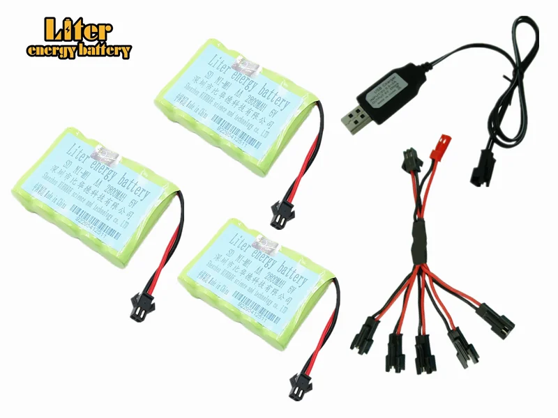 6v 2800mah AA Ni-MH батарея с зарядным устройством высокая емкость электрическая