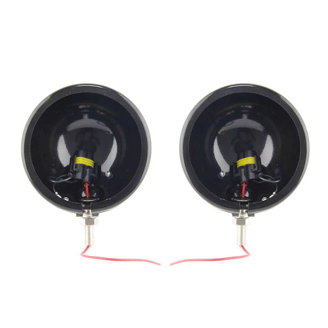 2 pcs 4.5 housing " дюймовые светодиодные фары Hi/Lo луч с кронштейном+ 4,5" вспомогательные противотуманные фары хром с корпусом ведро - Цвет: 2 pcs 4.5 housing