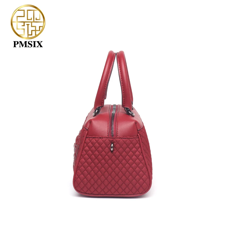 PMSIX 2020 Casual Embossed Floral Canvas Women's Bags With Long Shoulder Straps High Quality Bag Female Red Designer Handbags | Багаж и