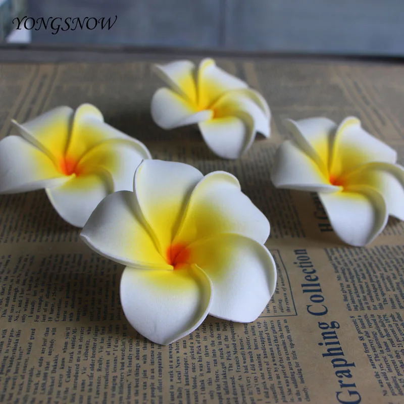 20 шт./лот Плюмерия PE Foam Frangipani искусственный цветок головной убор для дома и сада