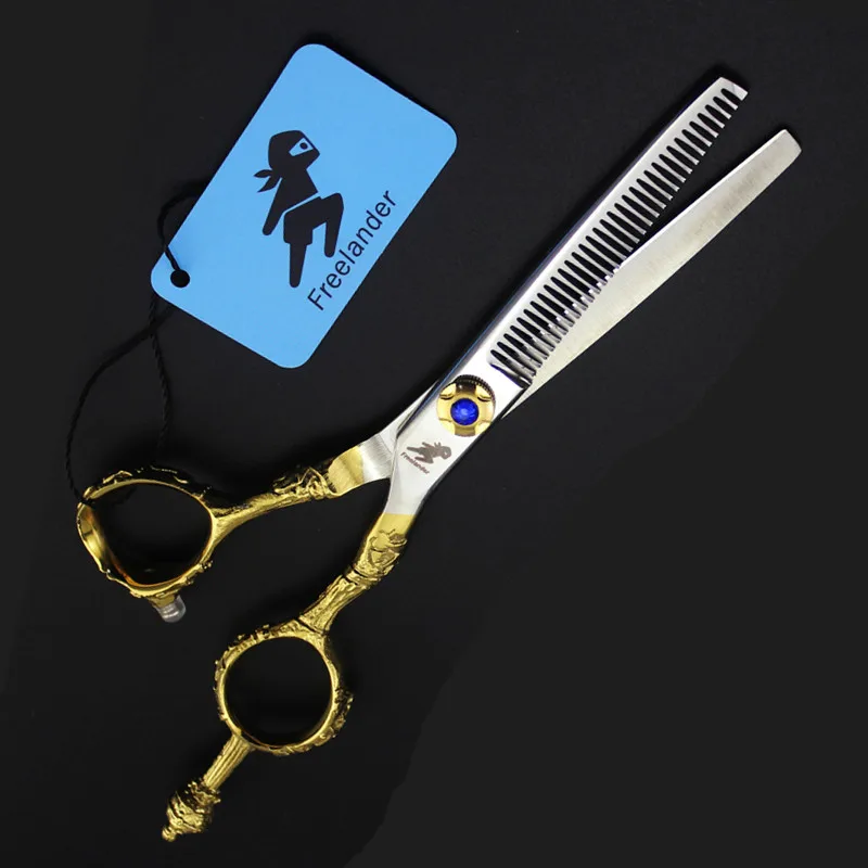 Freelander 6 inch Gold Crown Hairdressing Japanese Scissors Titanium Salon Barber Profissional 440c Hot Shears Hair Cutting | Красота и