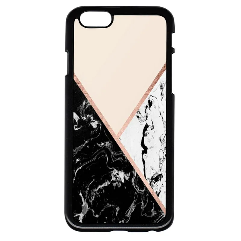 Современные Черный Белый мрамор цвета розового золота Новый чехол для iphone 6 6s |