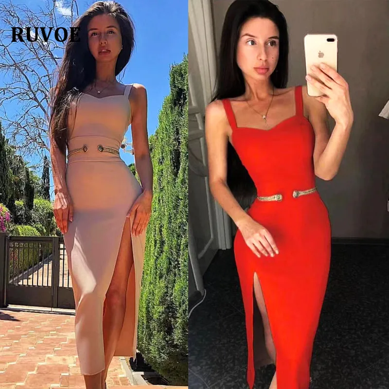 

Женское сексуальное Бандажное платье, Новое поступление, красное, черное Бандажное платье, облегающее, с разрезом, женское Бандажное платье...