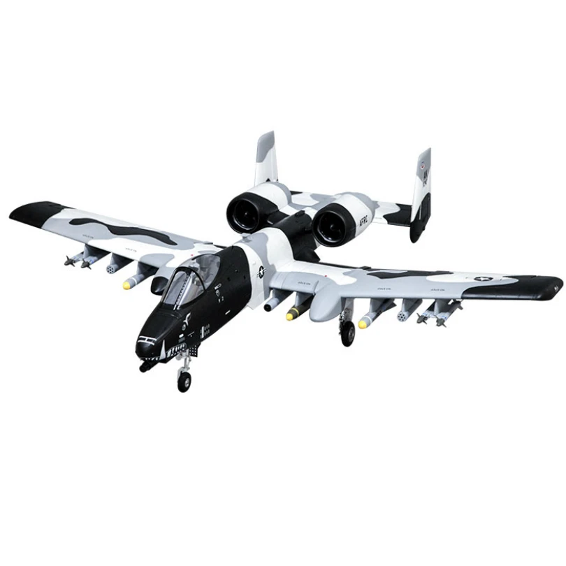FMS 70 мм Ducted Fan EDF Jet двигатель A10 V2 с двойным двигателем гироскопом 6CH 6S EPO PNP RC модель