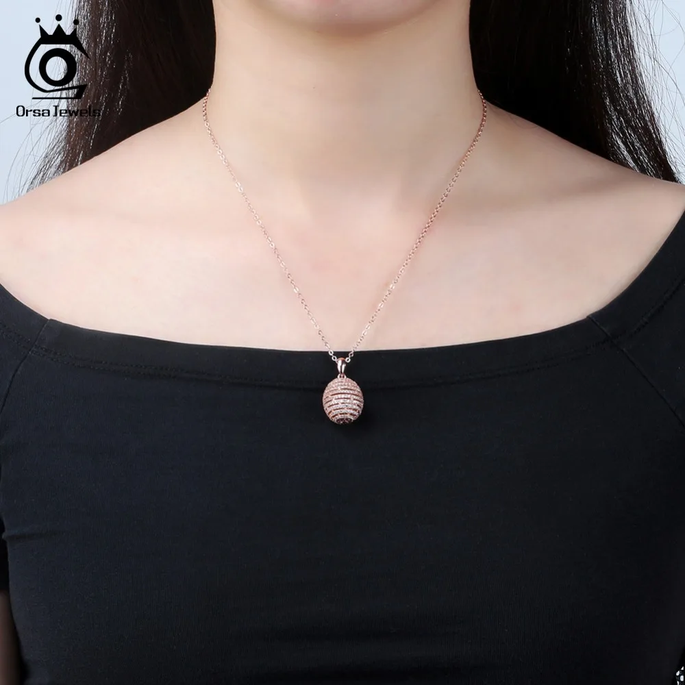 ORSA JEWELS 100% Стерлинговое Серебро 925 пробы ожерелья с кулоном для женщин AAA цирконием
