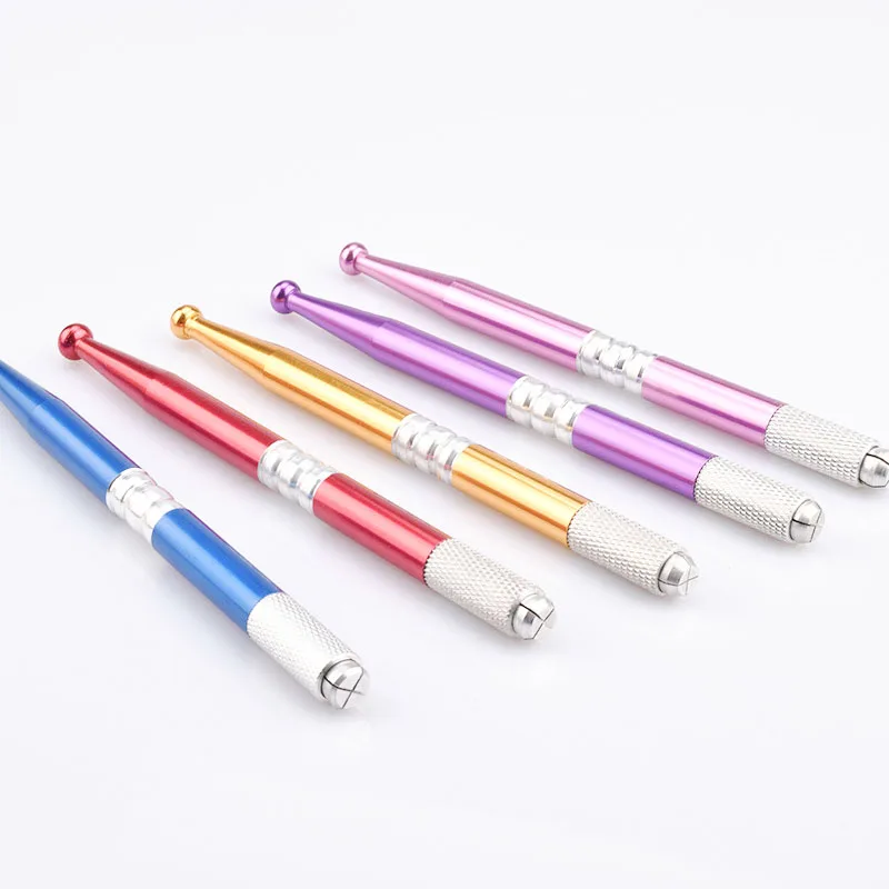 10pcs Tattoo Permanent Makeup Eyebrow Pen Dual-head Manual Microblading Embroidered Tools | Красота и здоровье