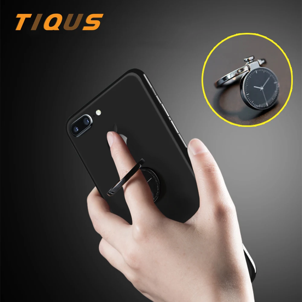 TIQUS Подставка кольцо под Пальцы для телефона 360 Градусов Samsung Xiaomi iPhone X XR 7 6 8 Plus