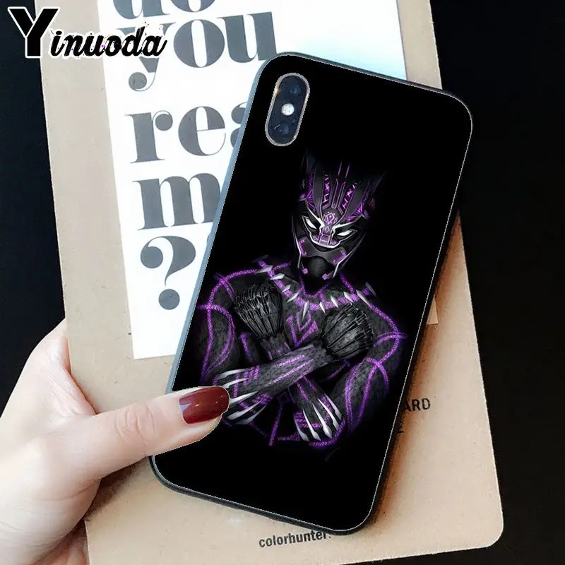 Yinuoda Marvel Heroes Черная пантера Новинка чехол для телефона Fundas для Apple iPhone 8 7 6 6 S плюс X XS MAX 5 5S SE XR крышка мобильного телефона