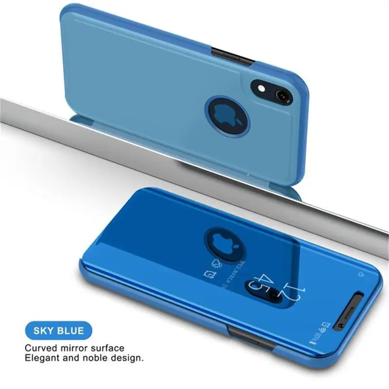 Роскошный зеркальный флип чехол для iphone X XS XR 11 Pro Max 6 6s 7 8 Plus Fundas на 5 5S SE Coque|Бамперы|