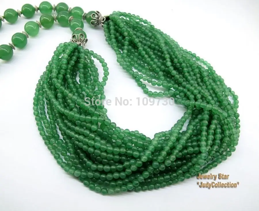 Огромный бисер из зеленого камня и тибетского серебра 00943 $1000|tibetan silver|necklace tibetantibet