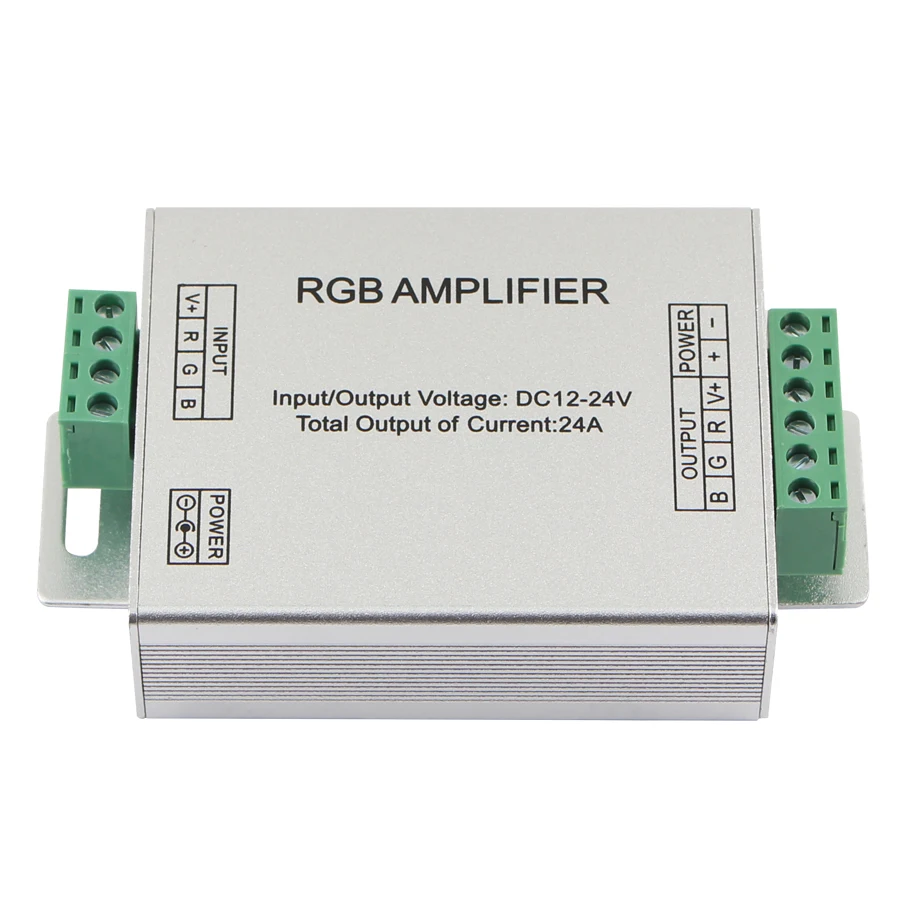 Светодиодный RGBW LED RGB контроллер усилитель канала Выход 12 V-24 V 24A 4 RGBW RGB светодиодный контроллер светодиодные ленты Мощность ретранслятор консоль контроллер