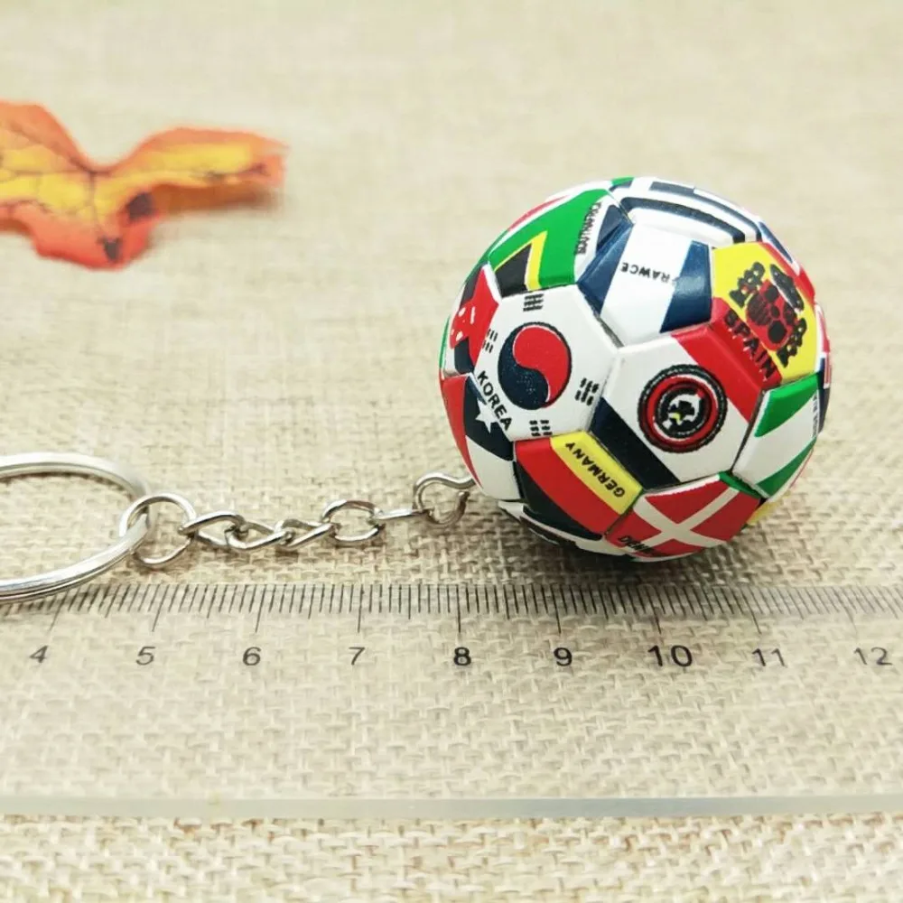 4 см Mini World флаг футбол брелок для ключей кольцо футбольного матча Чемпионата мира