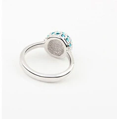 free shipping!2015 NEW top quality vogue Crystal round Ring women costume jewelry Aquamarine colour 6072-1 | Украшения и