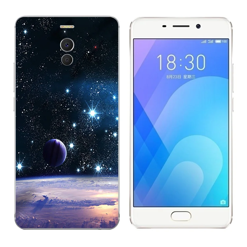 Чехол для телефона Meizu M6 Note силиконовый чехол с принтом &quotдиск&quot Meilan сумки Note/Blue