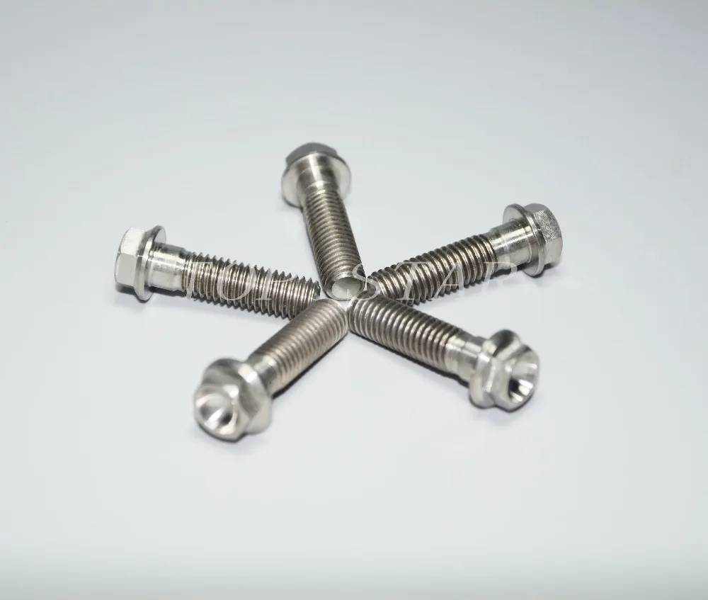 Класс 5 титановый сплав фланцевый болт с шестигранной головкой M10 x (1 25 мм) мм