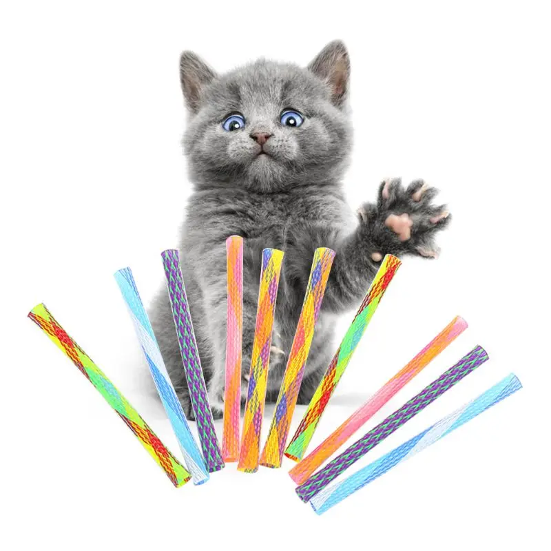 10 шт. Pet Cat Весна интерактивные игрушки прочный датчик пластиковый котенок жевательная игрушка