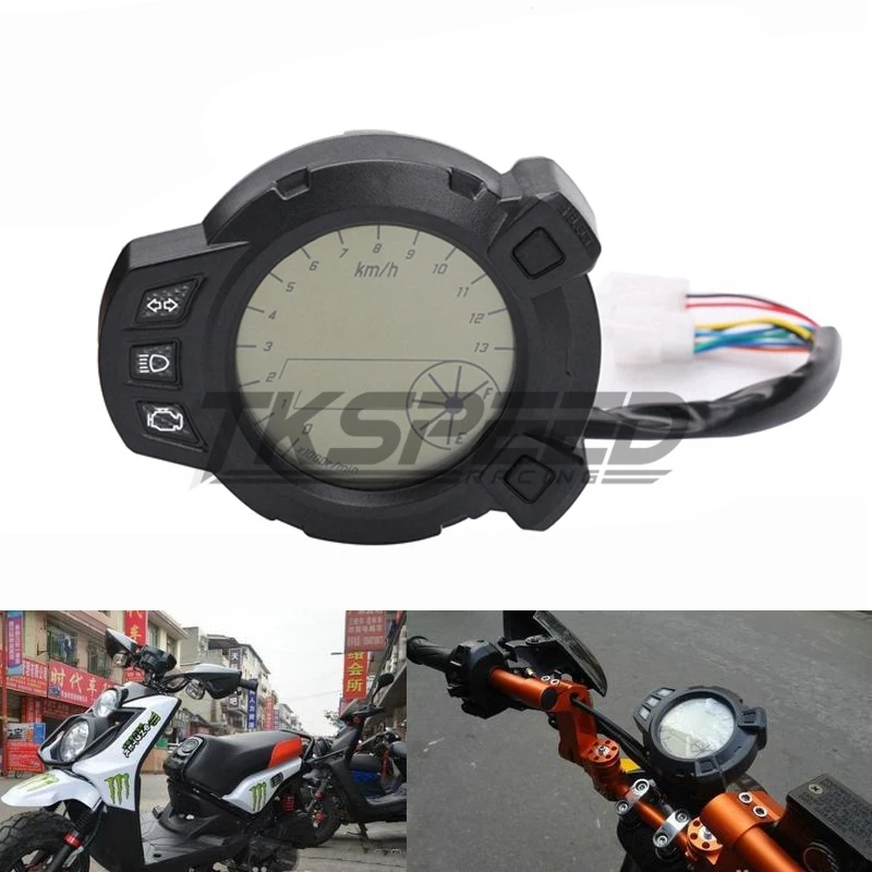 Мотоциклетные инструменты 10000 RMP ЖК Спидометр Тахометр для Yamaha Zuma BMK x125 YW125