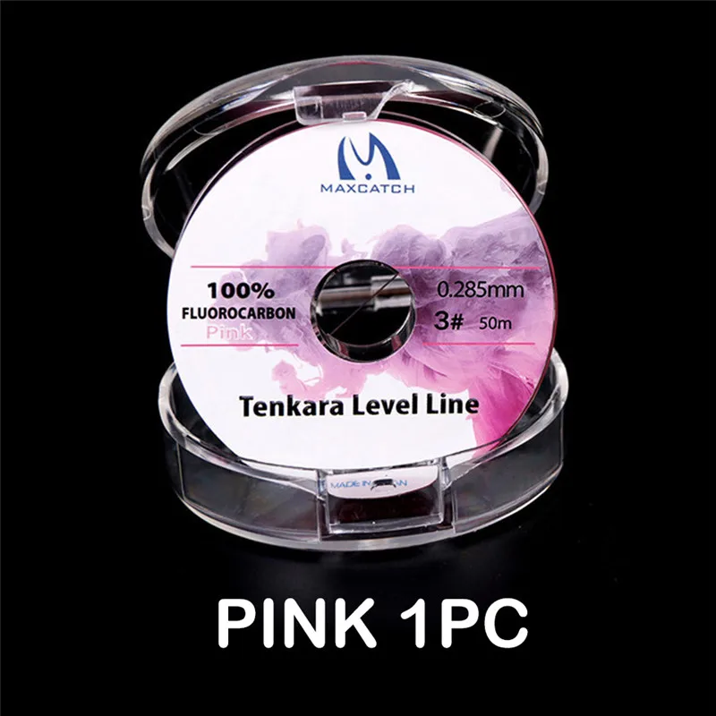 Pink 1pc Линия Maximumcatch Tenkara Level 50 м 2,5#/3,0# фторуглеродная Розовая/оранжевая леска Tenkara Fly - Цвет: Pink 1pc