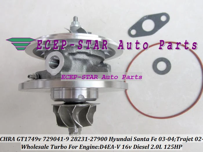 Турбокомпрессор GT1749V 729041 729041-5009S 28231-27900 для HYUNDAI Trajet Santa Fe CRDI 2003-05 D4EA-V 2.0L | Автомобили