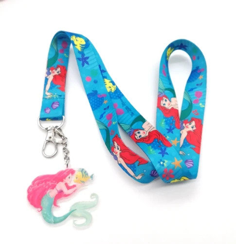Новинка 1 шт. Мультяшные принцессы Ариэль русалка шнурки держатели для карт