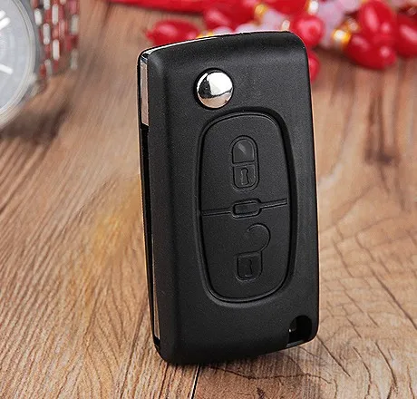 AUTEWODE случае ключ shell 2 кнопки для peugeot 207 307 308 407 807 дистанционного флип складной CE0536
