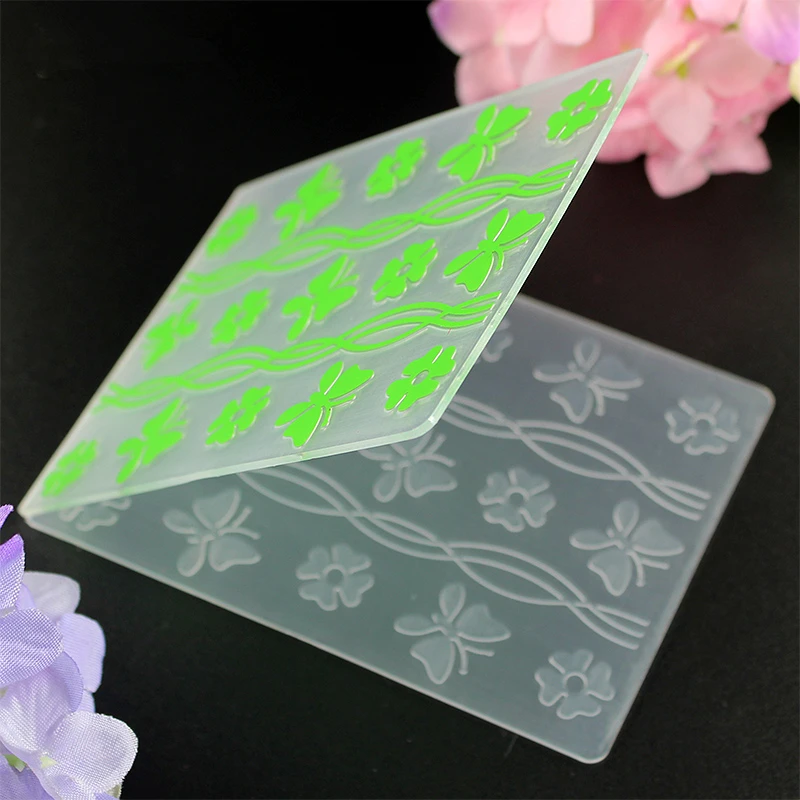

YLEF006 Flower Plastic Embossing Folder For Scrapbook Stencils DIY Album Cards Making Decoration Craft Template Mold 7.5*10cm