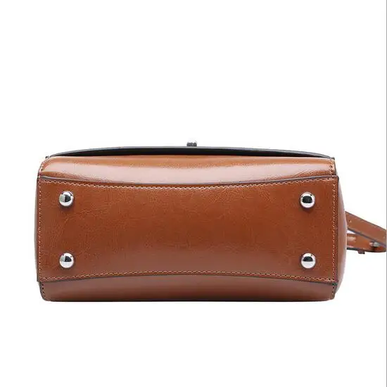 2018 Модная женская сумочка из вощеной кожи докторская сумка маленькая мессенджер