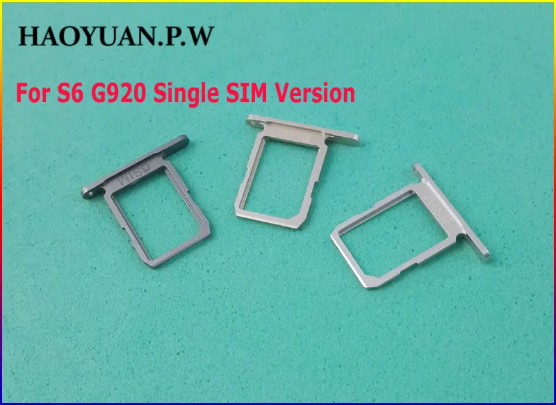 HAOYUAN.P.W Housing Single / Dual Version SIM Card Tray Slot Holder For Samsung Galaxy S6 G920 G920F/A/T | Мобильные телефоны и