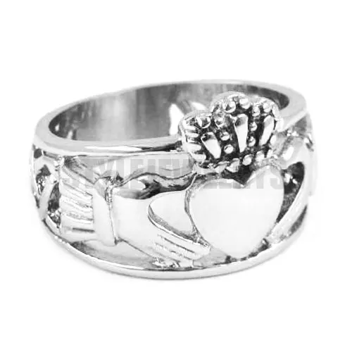 Оптовая продажа свадебное кольцо в кельтском стиле Claddagh для руки форме сердца с