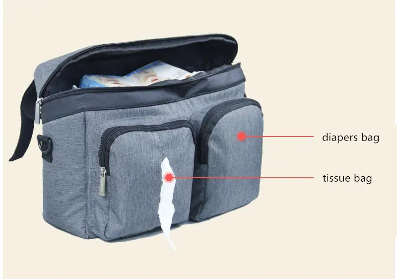 Baby Stroller Bag Diaper Bags Nappy Stroller Organizer Mom Travel Hanging Carriage Pram Buggy Cart Bottle Bag Stroller Accessori