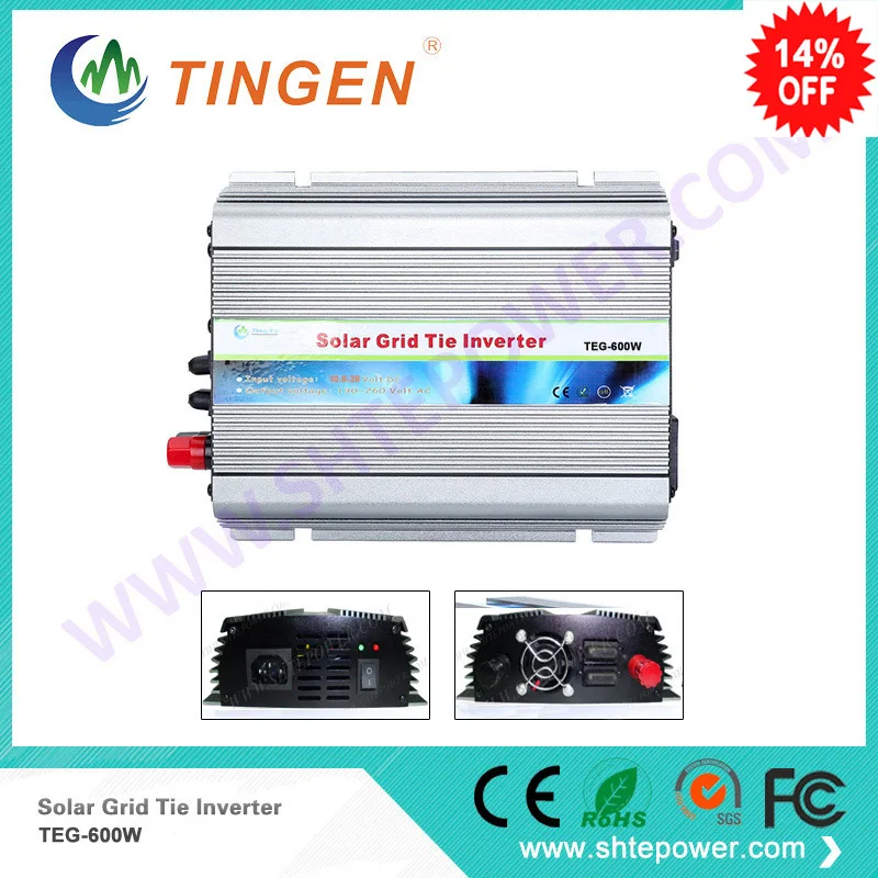 

Great New product 600w grid connect solar inverter dc to ac output pure sine wave with mppt function 12v