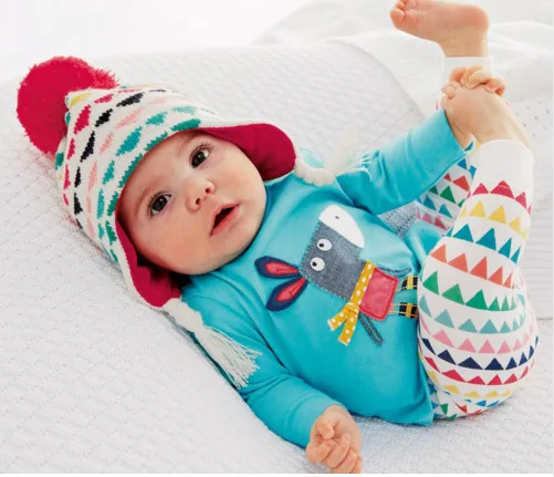 Комплект одежды для маленьких мальчиков и девочек на осень хлопковая футболка с