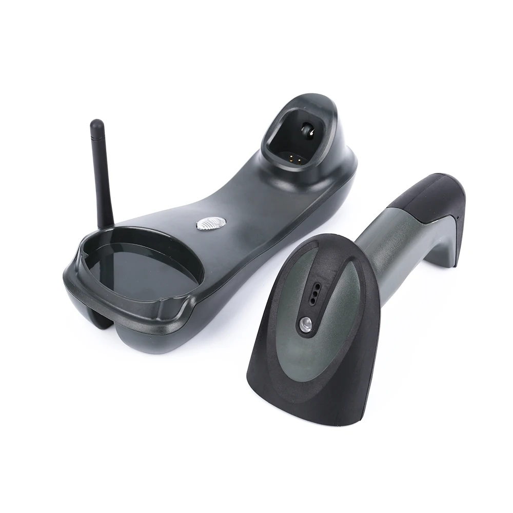 Беспроводной лазерный сканер штрих-кода 1D USB пистолет с зарядным устройством для