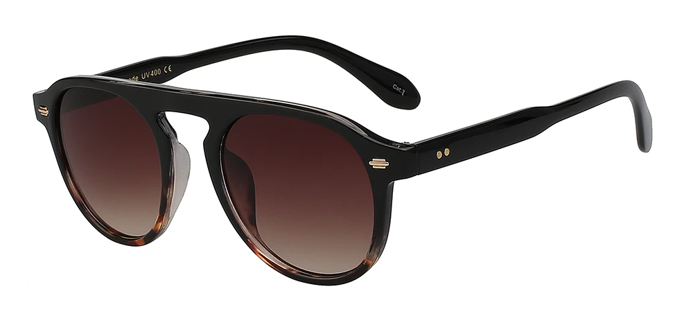 Blk leopard w brown XIU Замочная скважина Ретро Винтажные Солнцезащитные очки мужские и женские брендовые дизайнерские элегантные солнцезащитные очки модные заклепки Eeywear Высокое качество UV400 - Цвет линз: Blk leopard w brown