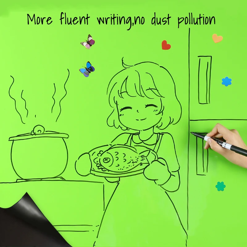 Водостойкая белая доска зеленого цвета с магнитным держателем для декора