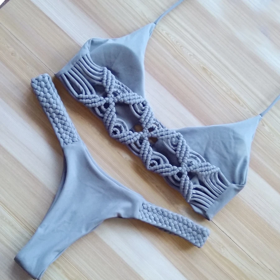 Veicool купальники женские 2019 горячие сексуальные плетеные бикини со шнурками набор