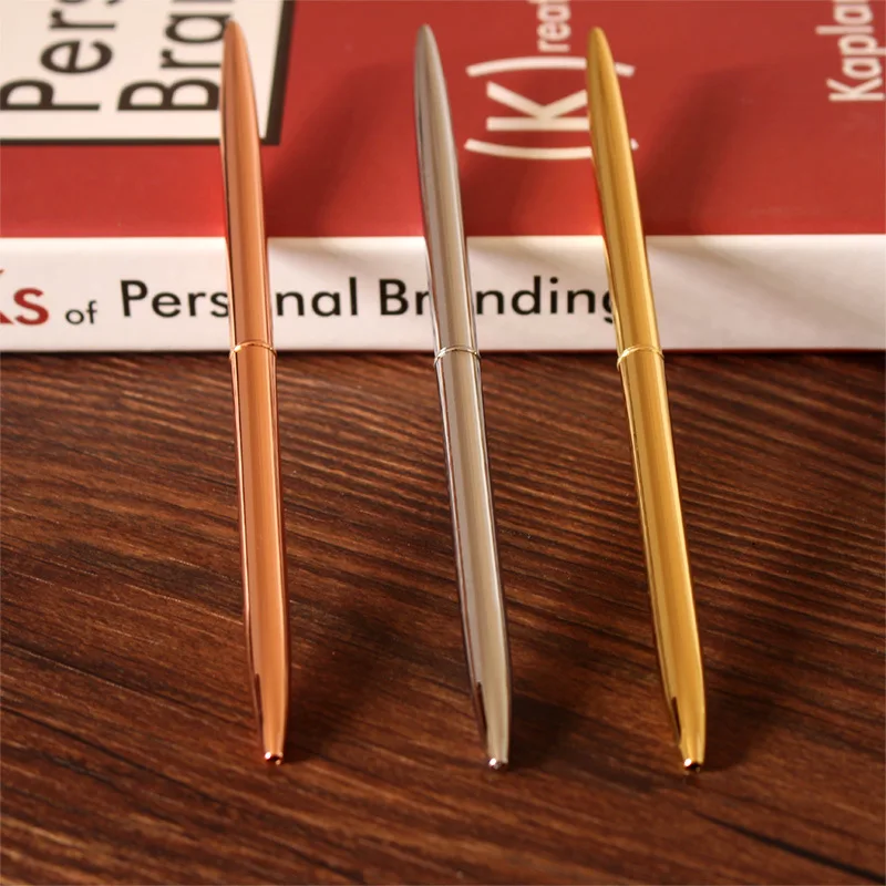 

Metal Ballpo-int Pen Slim Ball Pen For Business Wri-ting Office School Supplies